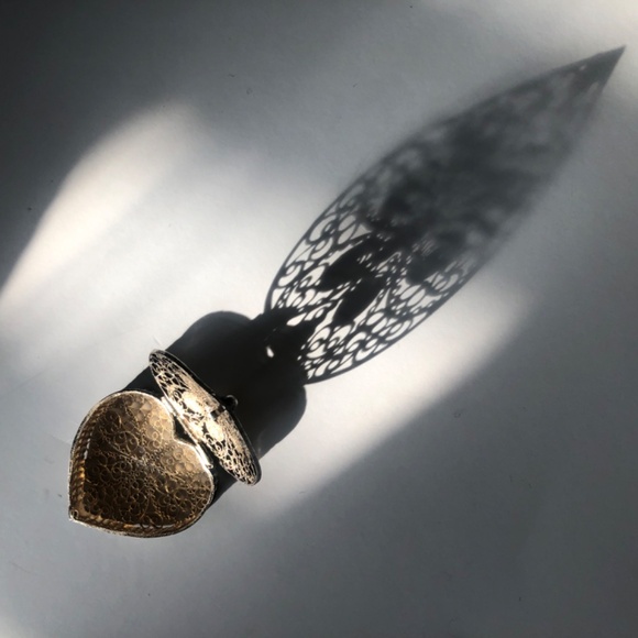 RARE Jerusalem Vintage 800 Silver Heart Box With Rosary Inside - Picture 13 of 16